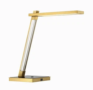 George Kovacs Sauvity LED Table Lamp, Coal & Soft Brass - Picture 1 of 1