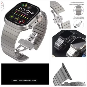 Titanium colour Luxury Apple Watch Strap - Picture 1 of 9