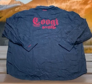Camisa con botones COOGI Heritage para hombre talla 6XLG negra manga larga nueva con etiquetas - Imagen 1 de 8