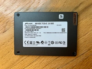960GB SATA SSD MTFDDAK960MBP Micron 2.5" Enterprise SSD Drive M510DC 100% Health - Picture 1 of 4