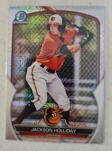 JACKSON HOLLIDAY ROOKIE MOJO REFRACTOR 2023 BOWMAN CHROME MEGA BOX - Picture 1 of 2