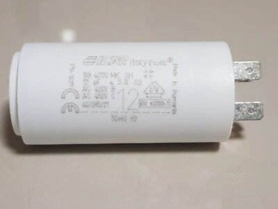 ICAR 12uF Run Capacitor P0 Plastic 400/450V motor pump spa dryer drill compress - image 1 of 4
