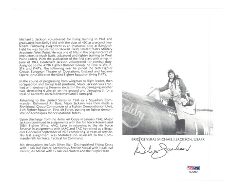 MICHAEL JACKSON SIGNED 8X10 (D) PSA DNA AC42967 WWII ACE 8V Cover