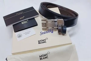 MontBlanc 105084 Contemporary Line Ledergürtel wendbar schwarz/braun authentisch - Bild 1 von 7