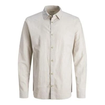 Camicia Jack & Jones Summer Linen Blend beige - Imagen 1 de 4