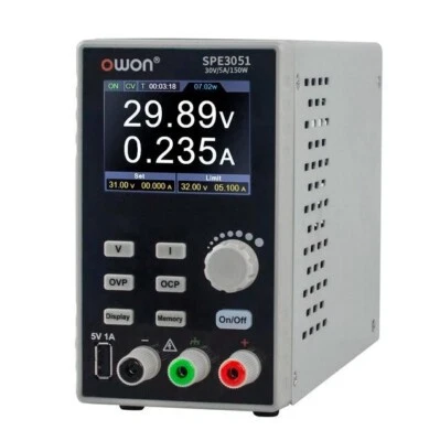 OWON SPE3051 150W 0-30V / 0-5A 1CH 10mV/1mA Programmable DC Digital Power Supply - Image 1 of 4