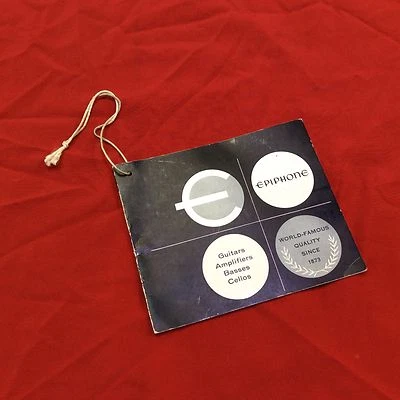 VINTAGE 1961 USA EPIPHONE E422 -T CENTURY GUITAR HANG TAG 1962 1963 RARE  - Image 1 of 4