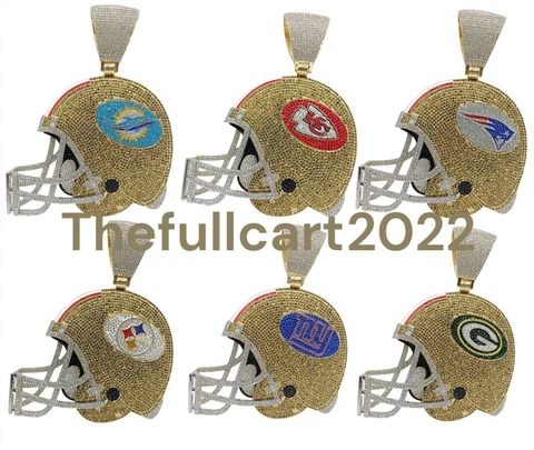 New Trend 6.5'' Handmade NFL Helmet Necklace Pendant 9 Teams Available Cover