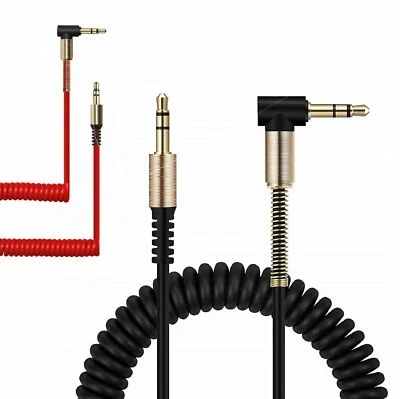 3.5mm Male to M Aux Cable Cord L-Shaped Right Angle Car Audio Headphone Jack - Image 1 of 4