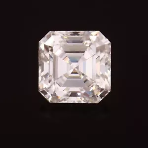 White D Color Moissanite Asscher Cut VVS1 Lab Created Diamond Gemstone 10x10 MM - Picture 1 of 5