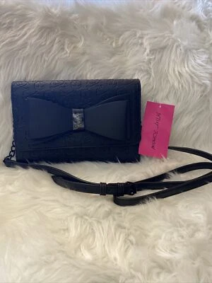 Bandolera BETSEY JOHNSON XO Dani con lazo calaveras negra nueva con etiquetas Foto 1 de 4