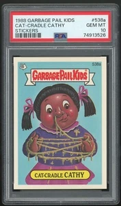 1988 Topps Garbage Pail Kids 13th Series #522a Cat-Cradle Cathy PSA 10 GEM MINT - Picture 1 of 2