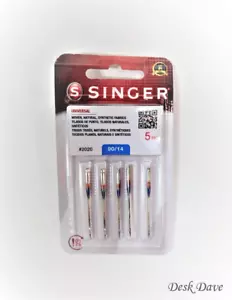 5 SINGER Nähmaschinennadeln - Größe 90/14, für SINGER Federgewichte 221-222 + - Bild 1 von 2