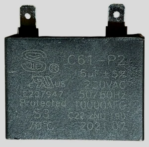 Whirlpool Microwave Oven WML75010HZ Capacitor 6uF 230VAC C61-P2 - Picture 1 of 7