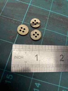 3 1/2” Coconut Shell Buttons Four Hole - Picture 1 of 4