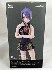 Female Body Mika with Mini Skirt Chinese Dress Outfit (Black) figma Figure 596c - Picture 1 of 3