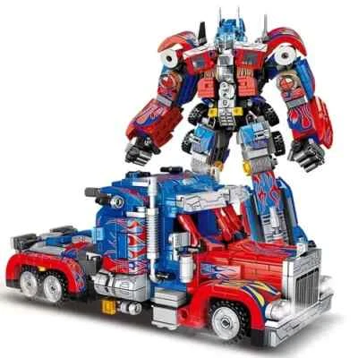 Transforming Car 2-in-1 Model Building Set, 1000+pcs ABS Building Bricks Toy - Image 1 of 3