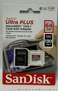 📀 SanDisk Ultra Plus MicroSDXC UHS-I Card w/ Adapter - 64GB