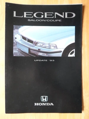 HONDA LEGEND COUPE & SALOON orig 1993 UK Mkt Sales Update Brochure - Image 1 of 2