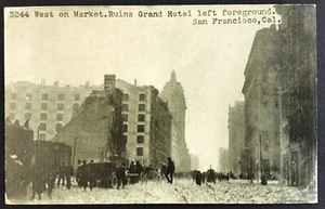 San Francisco Market Street Grand Hotel Ruins 1906 Erdbeben Cal A56 - Bild 1 von 2