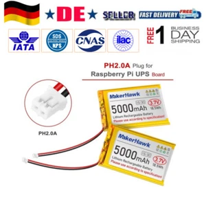 2 Stück 3,7V 5000mAh Lithium-Polymer-Wiederaufladbare Batterien mit integrierter - Bild 1 von 9