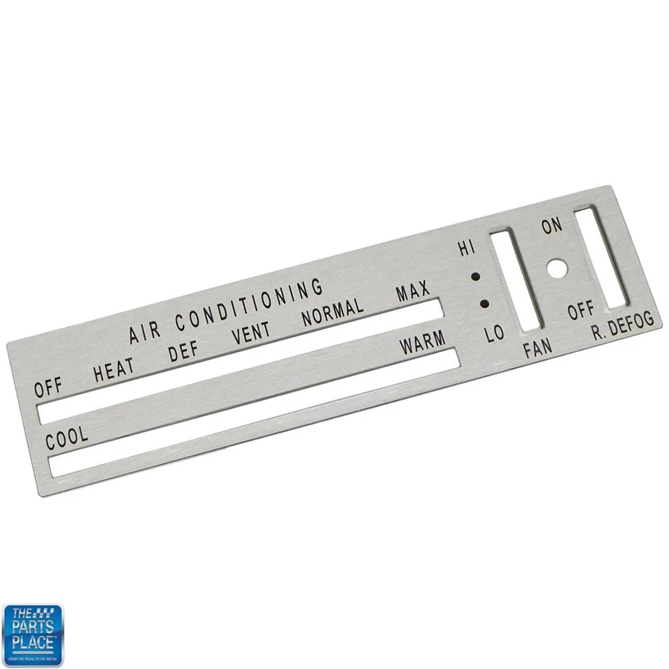 70-72 Oldsmobile Cutlass 442 Aluminum Dash Insert Panel For A/C Insert W/ Defog  - Image 1 of 1