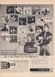 1956 RCA VICTOR Elvis Presley Records Promo Print Ad - Picture 1 of 1