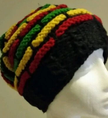 Nepal Invierno Cálido Gorro Jamaicano Rastra Bob Marley Arco Iris Lana Sombrero Térmico Foto 1 de 3