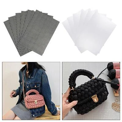 6pcs Blank Rug Hooking Mesh Canvas Bag Making Plastic Cross Stitch Canvas - Image 1 of 2