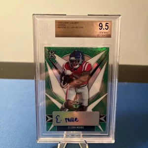 LEAF VALIANT ELIJAH MOORE GREEN ROOKIE AUTO BGS 8.5 - Picture 1 of 2