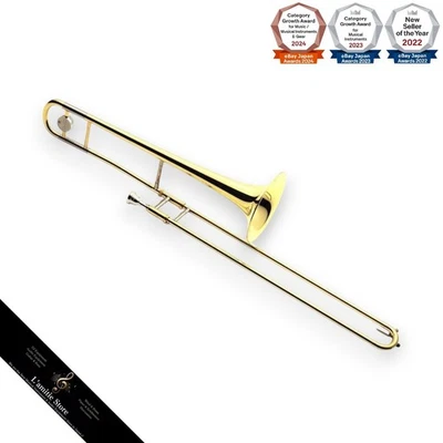 YAMAHA YSL-354V Trombone Piston Type Valve Bb Gold Musical Instrument  Japan New - Image 1 of 4