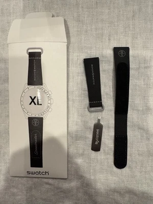 Omega X Swatch MOONSWATCH Correa NEGRO/GRIS GOMA XL (7,1-8,1 pulgadas) Foto 1 de 2