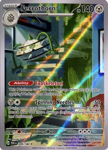 Pokemon TCG Ferrothorn 209/182 Paradox Rift - Picture 1 of 2