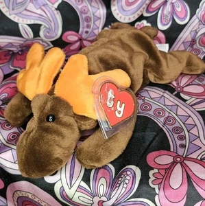 Korean CHOCOLATE The Moose🌈 1st Gen HT 1/1 MWCT 🌈 RARE TY BEANIE BABY - Picture 1 of 14