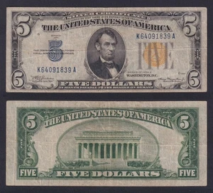 United States 5 Dollars 1934 A Occupation Afrique Du Nord / Sicile P 414AY BB / - Picture 1 of 2