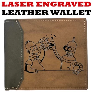 Custom BENDER AND HOMER #2 Wallet - Bifold Leather Wallet - Premium Quality - Picture 1 of 5