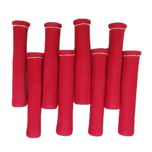 ROJO 8 PIEZAS 1200° BUJÍA CABLE BOTAS PROTECTOR TÉRMICO FUNDA SBC BBC - Imagen 1 de 5