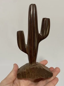 Handgeschnitzte Südwestmexikanische Kaktus Statue Holzskulptur Mexiko - Bild 1 von 8