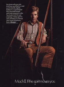 1970 Arrow Shirts: Mach II If Spirit Moves You Vintage Print Ad - Picture 1 of 1