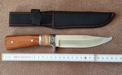 Sammelmesser mit Holzgriffschalen und Scheide, Neu - Bild 1 von 4