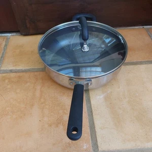 PRESTIGE EDELSTAHL Bratpfanne/Pfanne/Bratpfanne 4,3L MIT DECKEL EINMAL BENUTZT  - Bild 1 von 16