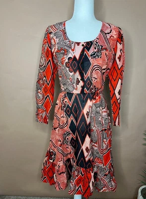 Vintage 60s/70s John Norman Abstract Print Dress - Image 1 of 4