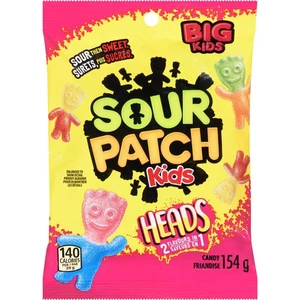 2 Bags Maynards Sour Patch Kids Big Heads Gummy Candy 154g /5.4 oz - FRESH - Picture 1 of 1