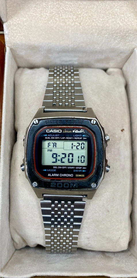 CASIO DW-1000 Diver's 200M Stainless Digital on Bracelet - Pre G-Shock 1982 Foto 1 de 1