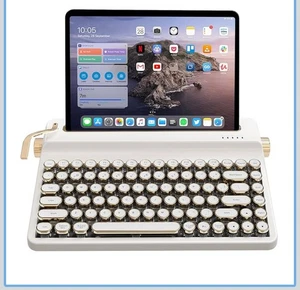 QL75 Wireless Typewriter Style Hot Swap Retro Mechanical Keyboard BT / 2.4gz - Picture 1 of 2