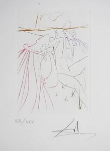 SALVADOR DALI Radierung La Ressuscitée DECAMERON 1972 SIGNIERT Auvergnes - Bild 1 von 11