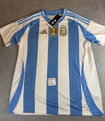 Camiseta de fútbol local Adidas 2024 Argentina auténtica IP8386 AFA para mujer talla XL $100 Foto 1 de 4