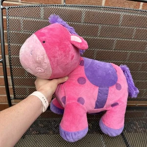 tesco Chubbie Chums Pink Purple Plush Soft Toy  cow 2009 donkey 17" tall - Picture 1 of 7