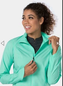 Bontrager Vella Women’s WindJacket Size M Aqua Semi-Fitted Cycling Windbreaker - Picture 1 of 14