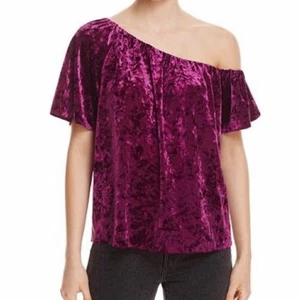 Cooper & Ella Linnea Samt Schulterfreies Top Lila XS - Bild 1 von 8